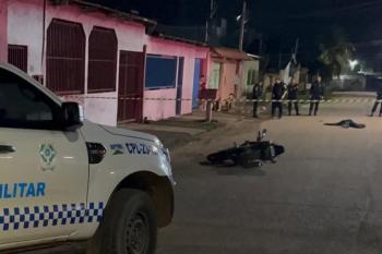 Foragido com moto roubada morre após trocar tiros com a PM durante perseguição