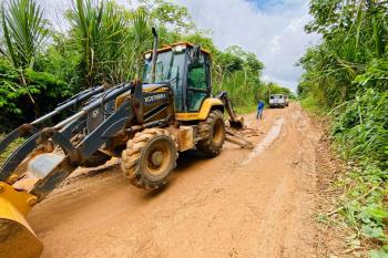 Prefeitura de Porto Velho realiza melhorias na estrada do ramal São Sebastião