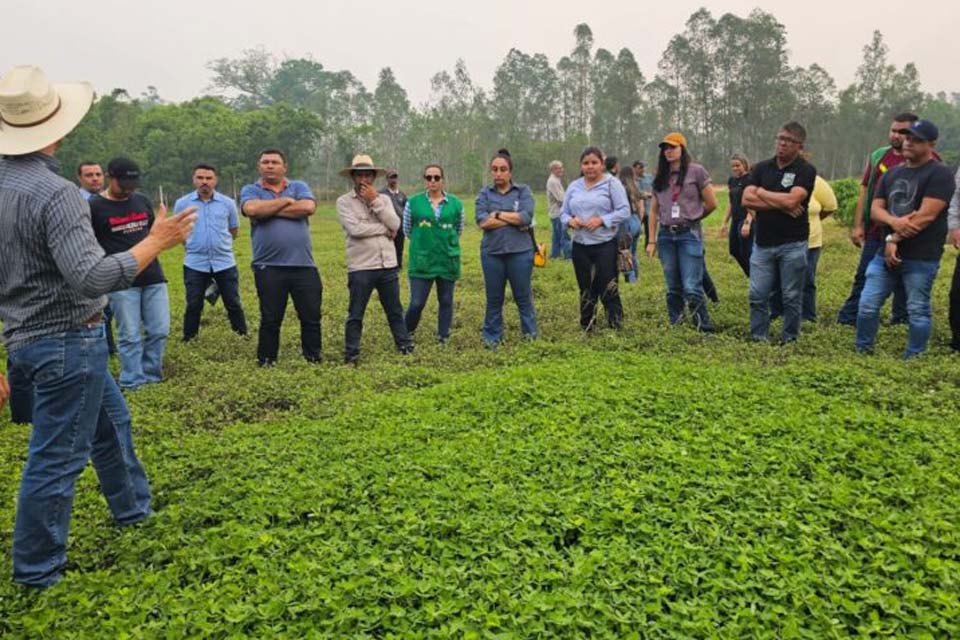 Técnicos do governo de Rondônia realizam visita técnica ao estado do Acre para conhecer modelo pecuário