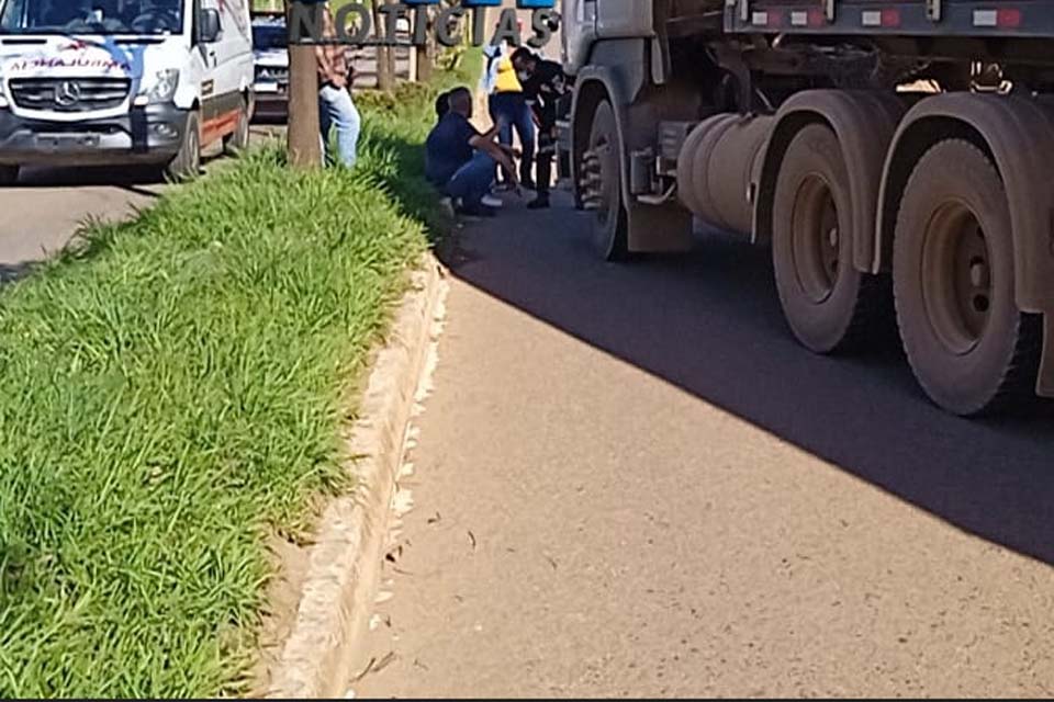 Homem morre atropelado por carreta na Avenida Imigrantes em Porto Velho