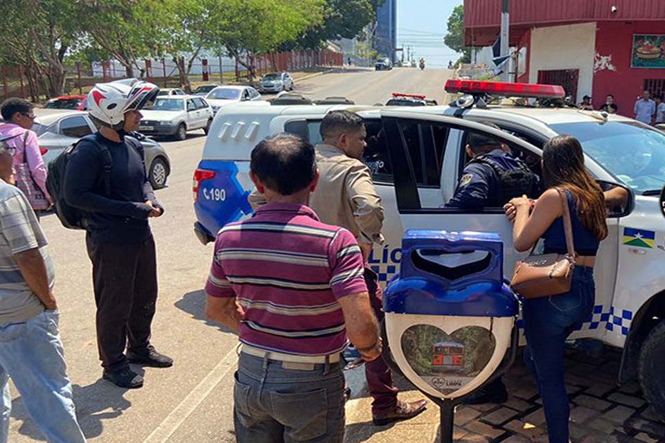 Policiais militares ficam feridos em acidente no centro de Porto Velho