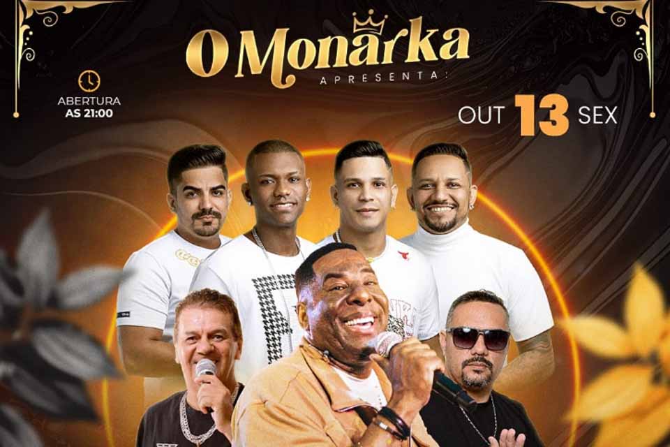 Show nacional de Netinho de Paula, Samba +, Beto Cezar e Markos Maya no O Monarka acontece nesta sexta-feira (13)