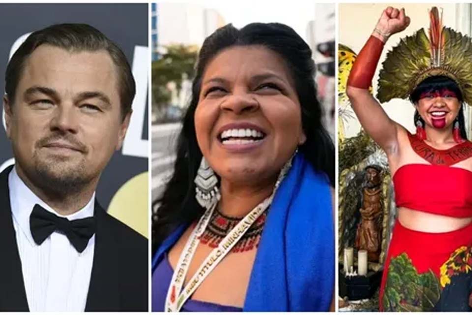 Leonardo DiCaprio parabeniza Sonia Guajajara e Célia Xakriabá pela eleição como deputadas federais