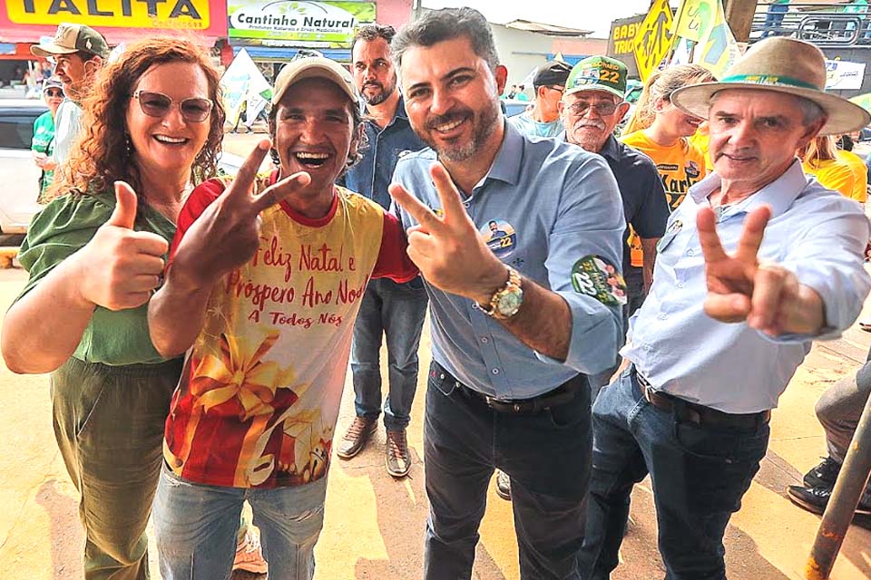 Candidato ao Governo Marcos Rogério percorre bairros da zona Leste de Porto Velho e recebe adesões