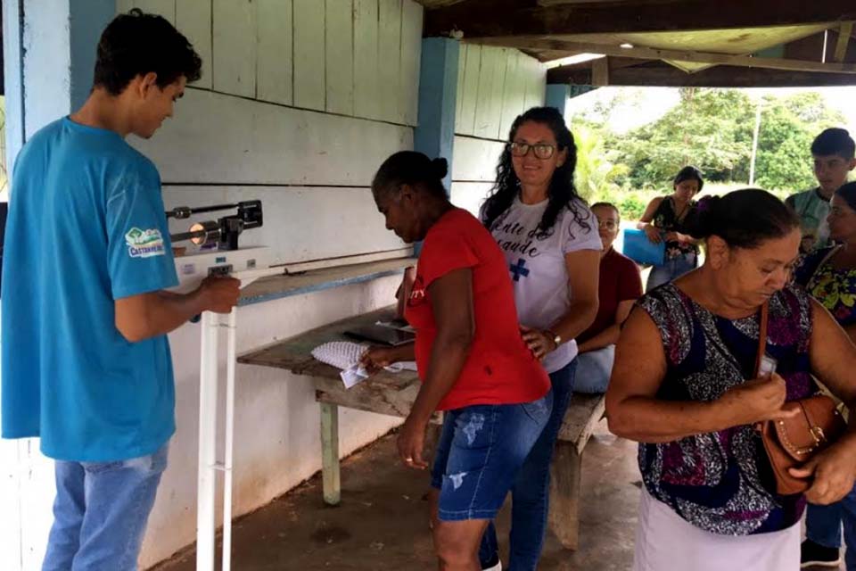 Secretaria de Saúde realiza pesagem Bolsa Família na linha 172 