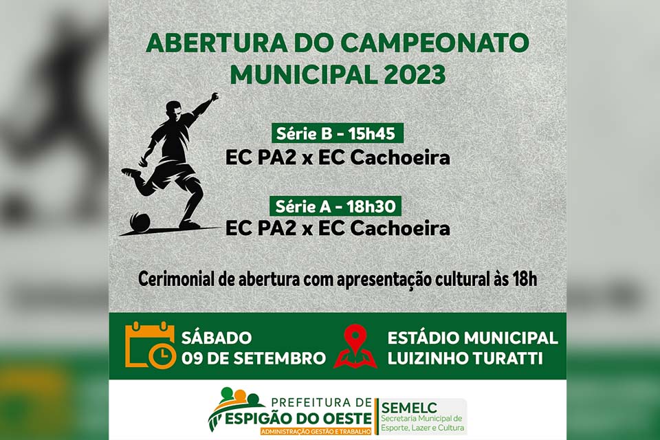 Abertura Do Campeonato Municipal De Futebol 2023 Acontece Neste Sábado Esportes Rondônia 