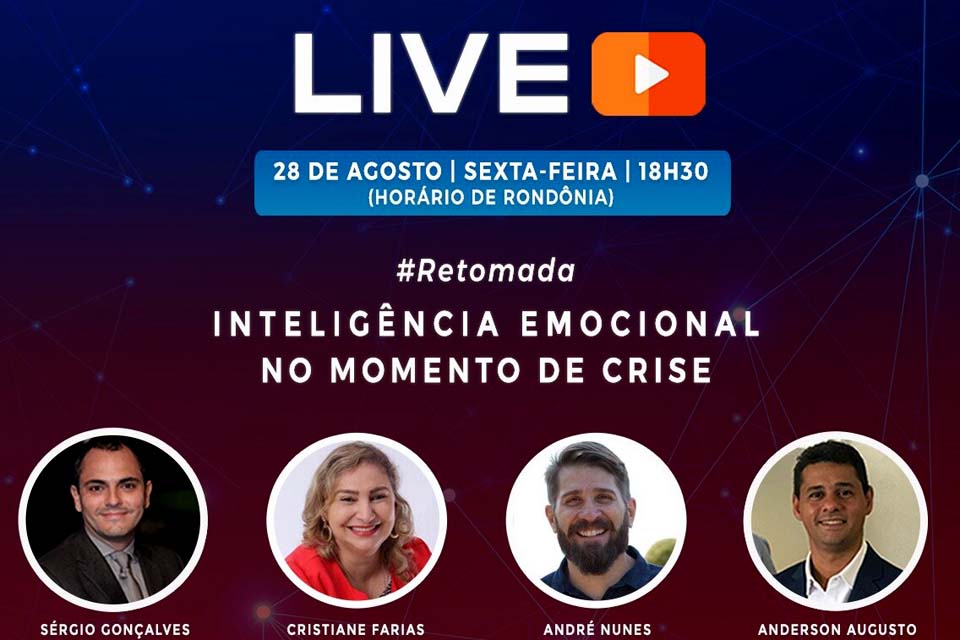 Inteligência emocional para a retomada da economia é o tema da próxima live da Sedi, nesta sexta-feira