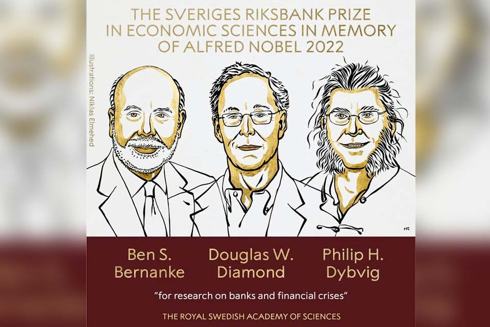 Ben Bernanke, Douglas Diamond e Philip Dybvig ganham Nobel de Economia 2022