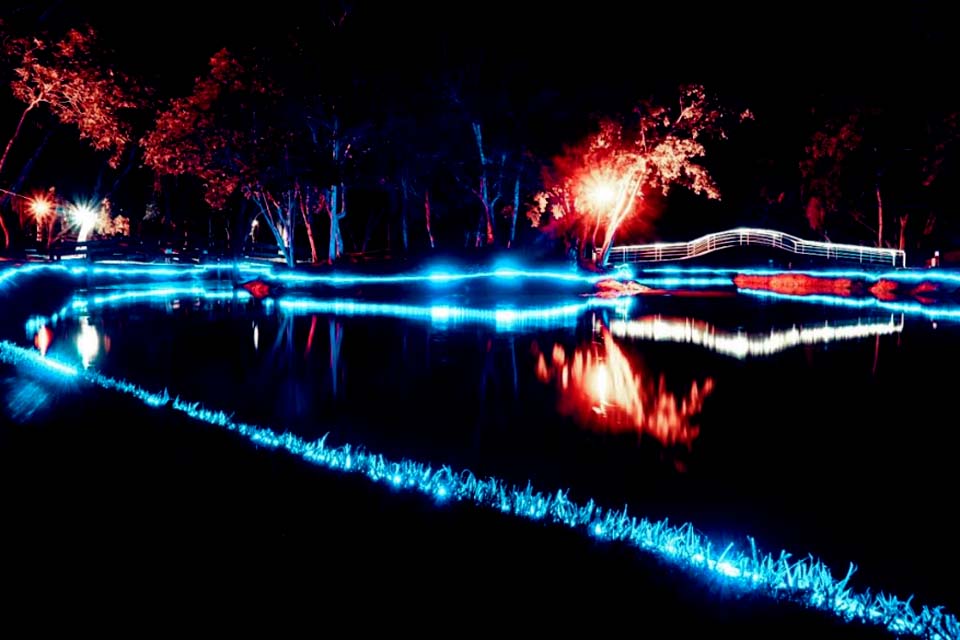 Parque Botânico do município recebe iluminação decorativa e estenderá horário de visitas