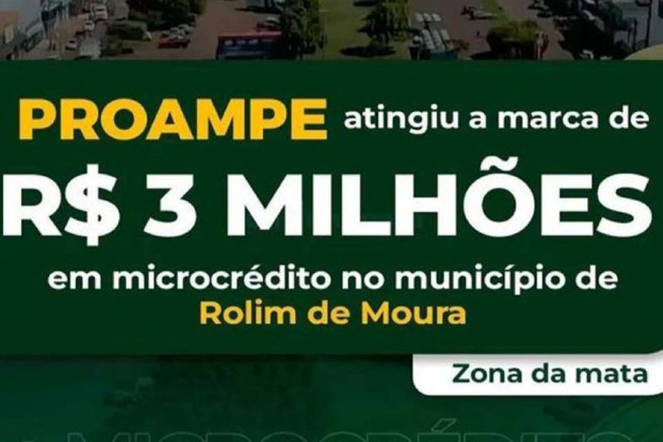 Proampe já injetou 3 milhões de reais na economia do município para mais de 120 empreendedores