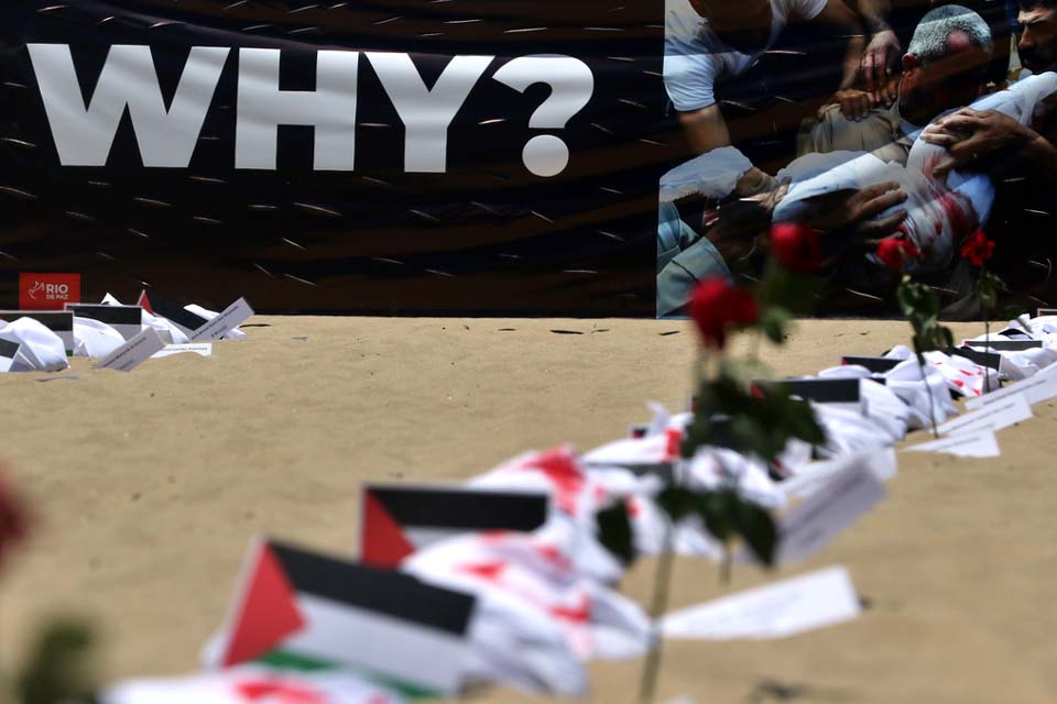 Rio de Paz protesta contra a morte de crianças palestinas em Gaza