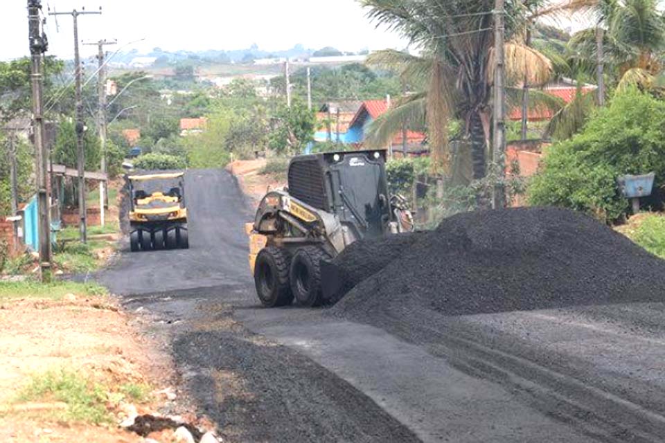 Prefeitura de Ji-Paraná segue com as obras de pavimentação asfáltica