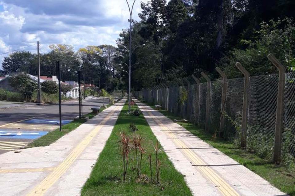 Município ganha pista de caminhada no bairro Jardim Eldorado