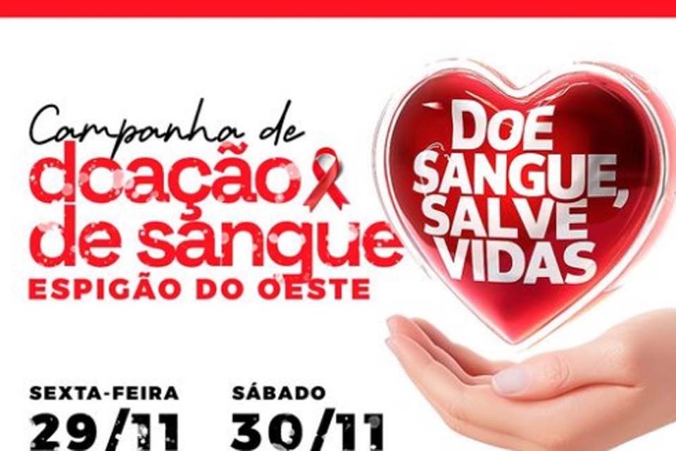 Prefeitura realiza campanha de Doação de Sangue em parceria com a Fhemeron