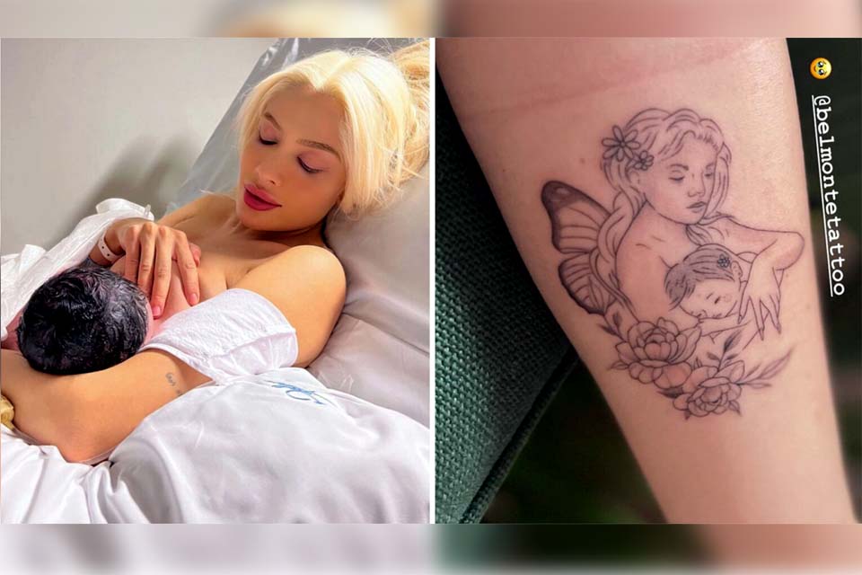 Karoline Lima faz tatuagem para a filha: 'O meu grande amor'