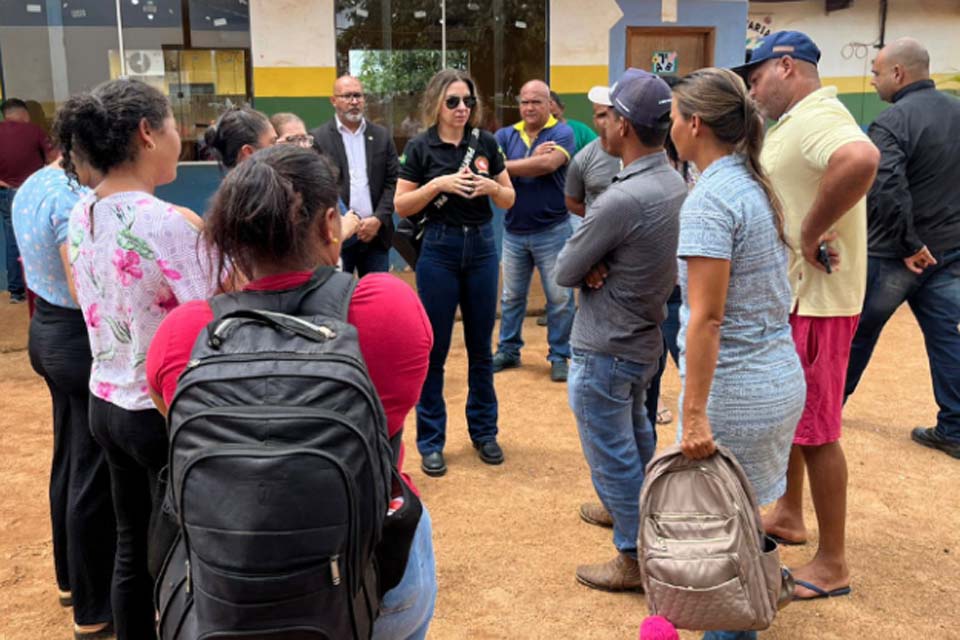 MP-RO visita escola na Zona Rural de Candeias do Jamari após denúncias da comunidade