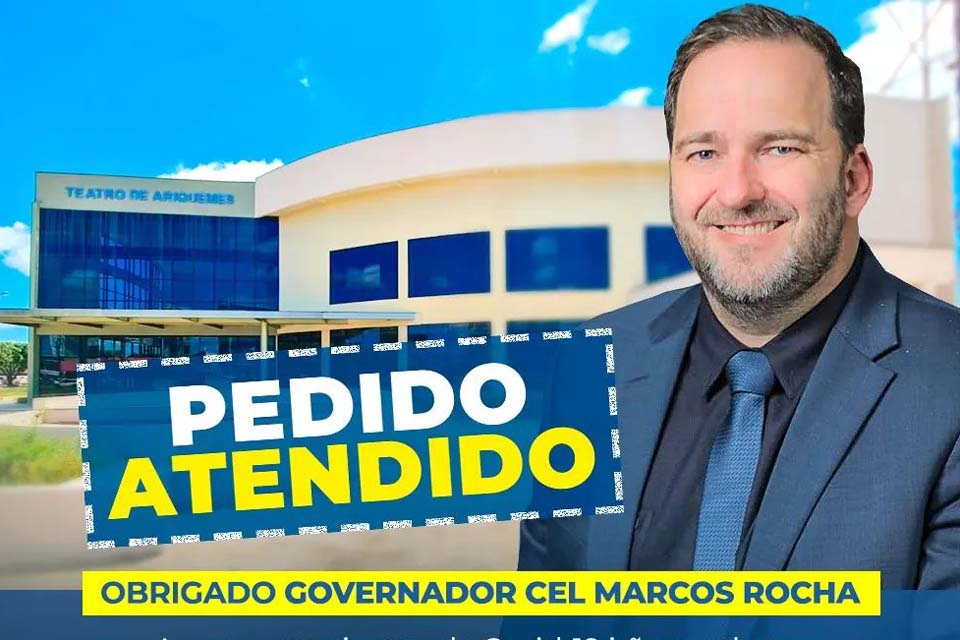 Presidente Alex Redano agradece ao governador Marcos Rocha que disponibilizou estrutura do Teatro Ariquemes para atender pacientes