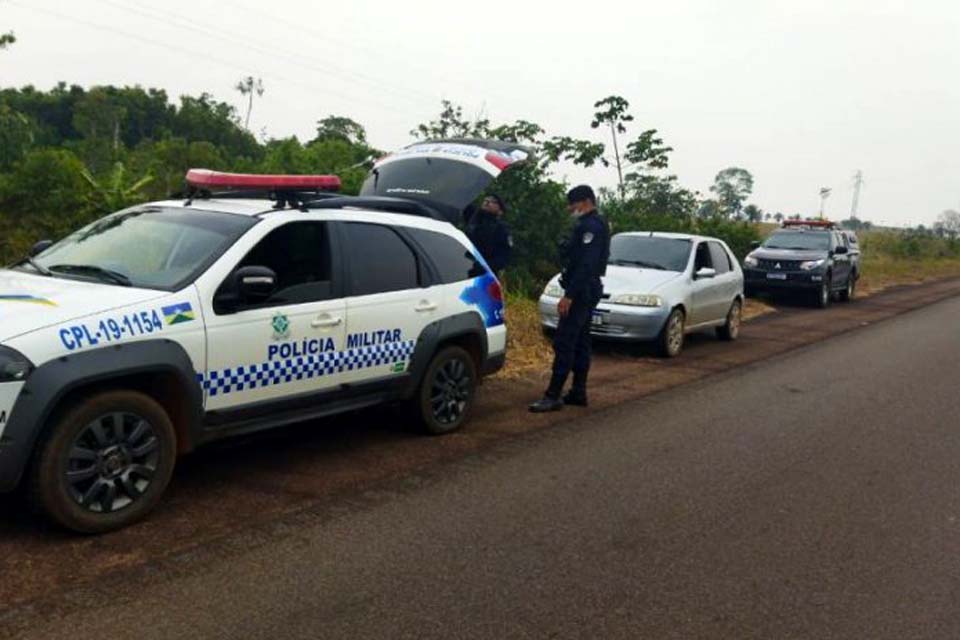 Moradores de Cacoal são presos com 1,2 kg de cocaína na BR 429 