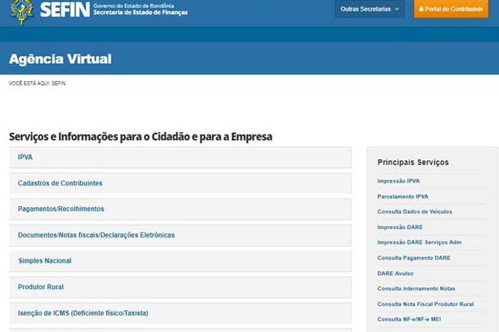 Agência Virtual da Secretaria de Finanças dinamiza e melhora atendimento ao contribuinte rondoniense