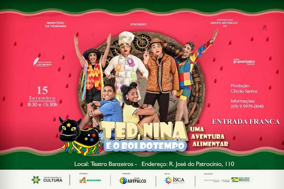 Teatro Banzeiro recebe peça voltada ao público infantil nesta quarta-feira, 15