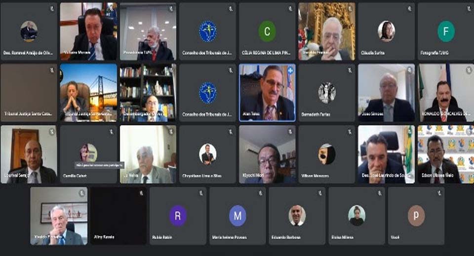 Videoconferência reúne presidentes dos tribunais de Justiça