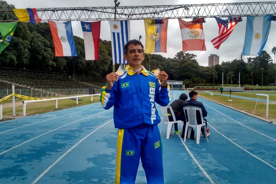 Rondoniense é medalhista em competição de atletismo master no Uruguai 