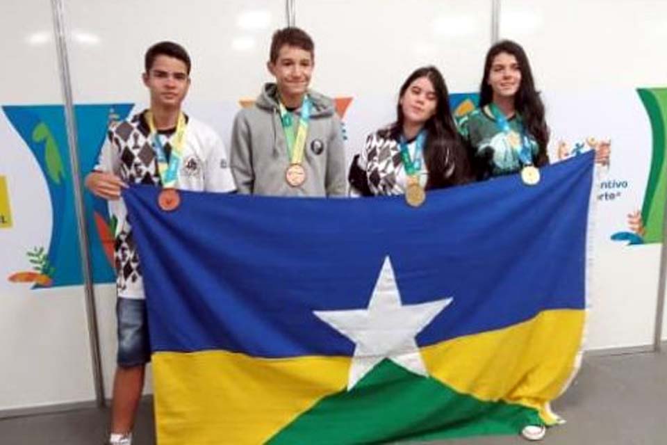 Rondônia conquista quatro medalhas na modalidade xadrez durante os Jogos Escolares Brasileiros 2022