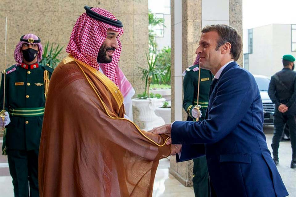 Presidente francês recebe príncipe herdeiro saudita, Mohamed bin Salman