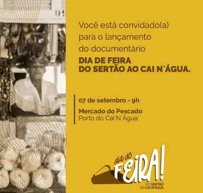 Documentário será exibido a partir das 9 horas deste dia 7 de setembro, no Mercado do Cai N’água