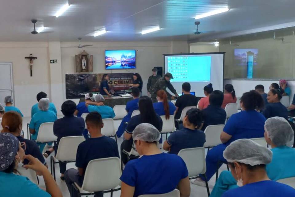 Sedam realiza palestra educativa sobre queimadas e incêndios florestais no Hospital Santa Marcelina, em Porto Velho