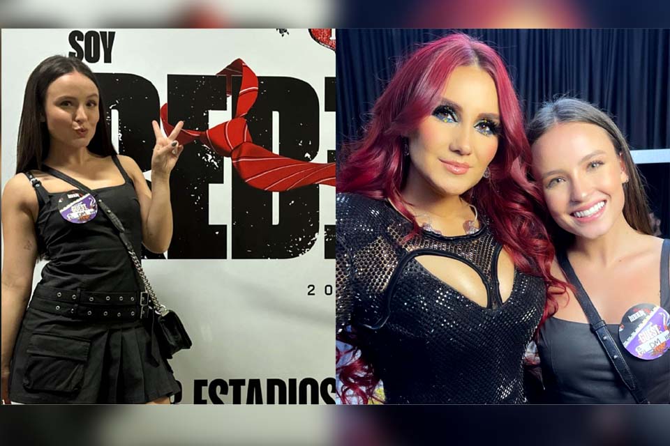 Larissa Manoela compartilha encontro com Dulce Maria em show do RBD: 'Sonho realizado'