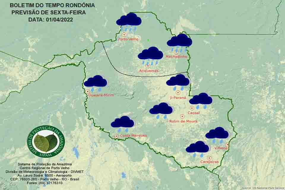 Previsão do tempo para sexta-feira em Rondônia é de muito frio