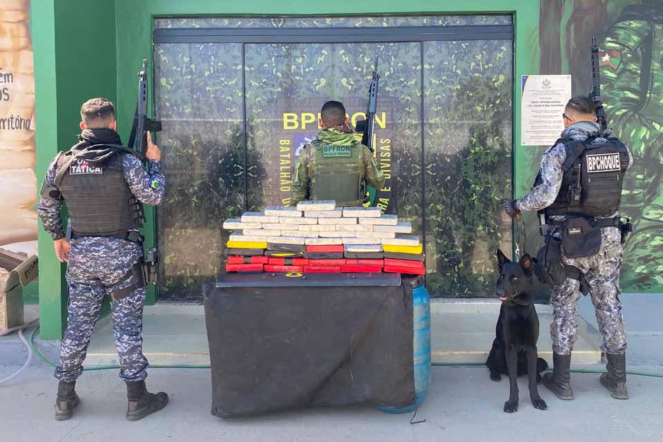 Polícia Militar apreende 45 kg de cocaína em caminhão baú em Nova Mamoré 