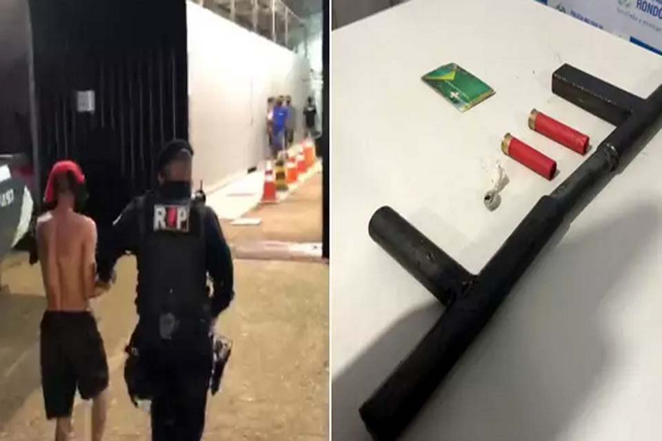 Jovem é preso com arma caseira após ameaçar o irmão na zona leste