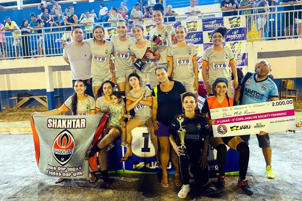 Cristal/Ypiranga é o campeão da Copa Quarentão e Shakhtar da Copa Jaru de Society Feminino