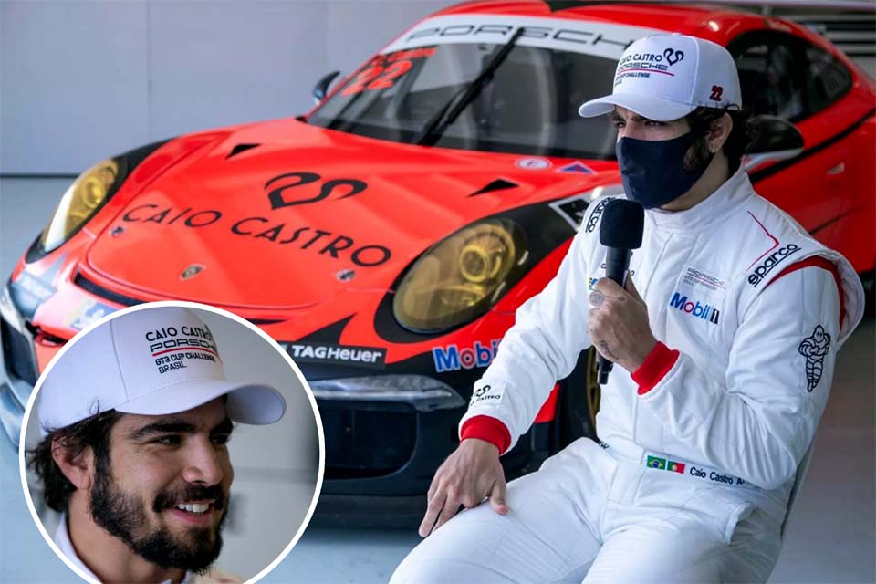 Ator Caio Castro lança carreira como piloto e vai estrear na Porsche Cup em 2021