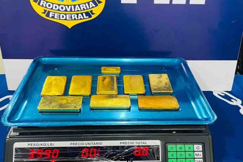 PRF identifica ouro transportado ilegalmente em Porto Velho