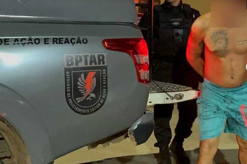 BPTAR prende criminoso com 29 anos de cadeia para cumprir em Porto Velho