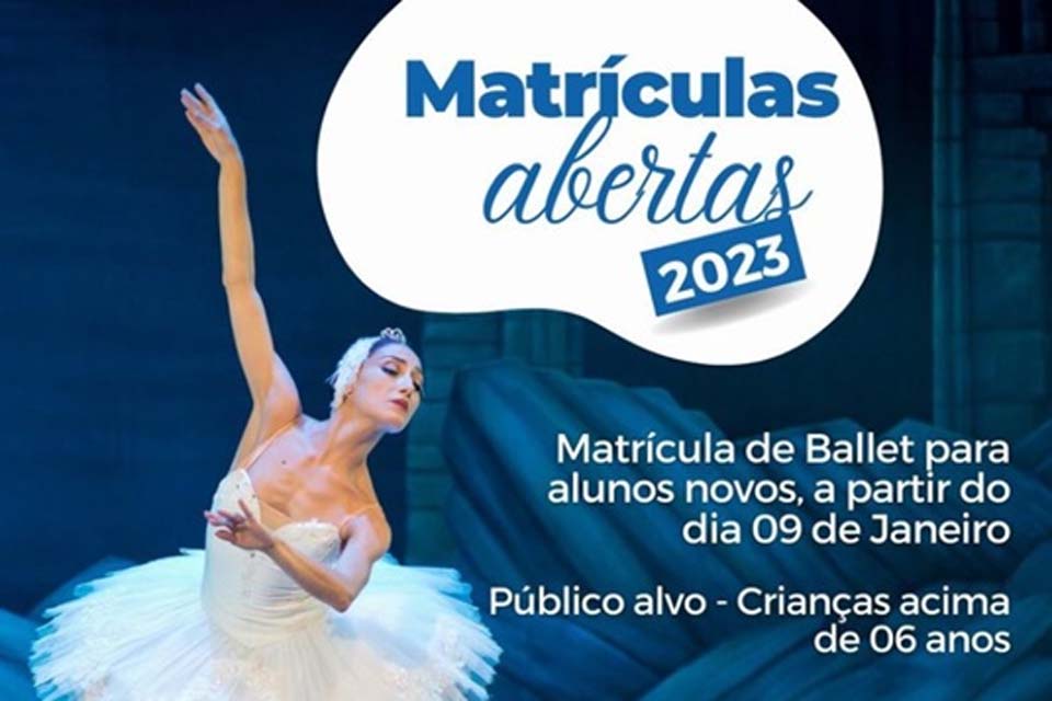 FUNCET abre inscrições para as matrículas de Ballet para novos alunos, a partir do dia 9 de janeiro