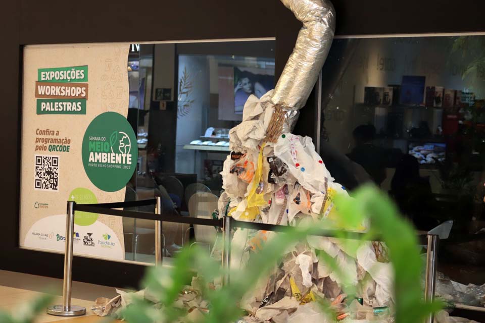 Exposição sobre a Semana do Meio Ambiente segue aberta ao público no Porto Velho Shopping