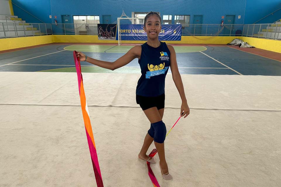 Atleta do Programa Talentos do Futuro participa de Torneio Nacional de Ginástica Rítmica em São Paulo