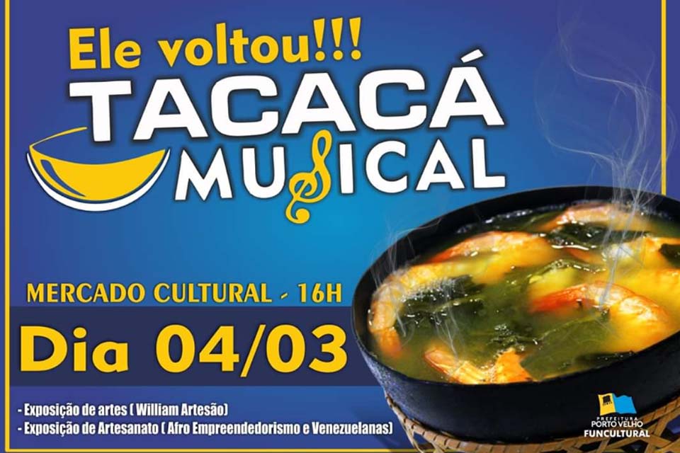 Projeto Tacacá Musical retorna nesta quarta feira, no Mercado Municipal