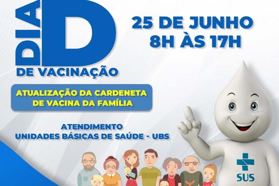 Secretaria Municipal de Saúde realizará Dia D para atualização da caderneta de vacinação