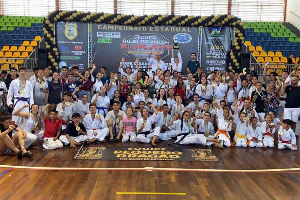 Academia Pequeno Dragão é campeã da 3ª Copa Dojô Picanço de Karatê Interestilos, em Porto Velho