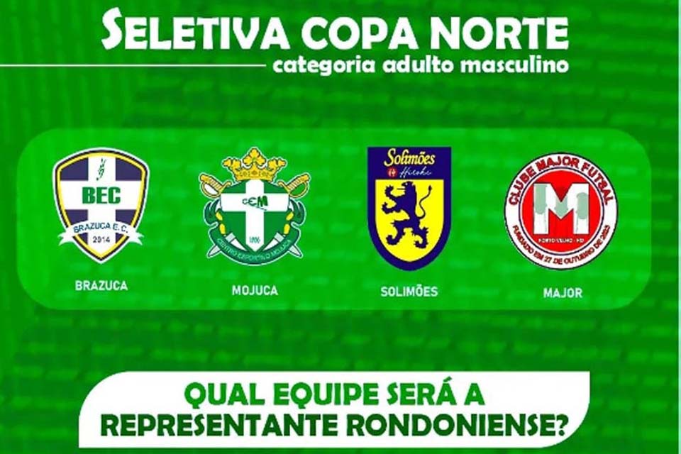 Quatros equipes de Rondônia disputam vaga para Copa Norte de futsal