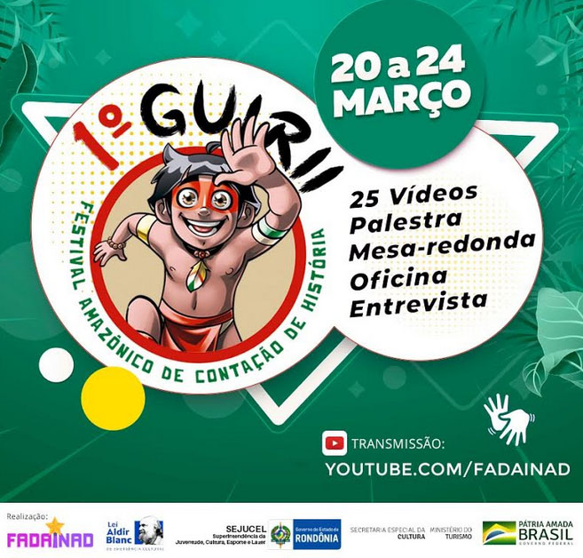 Confira a programação completa do 1º Guirii - Festival Amazônico de Contação de História