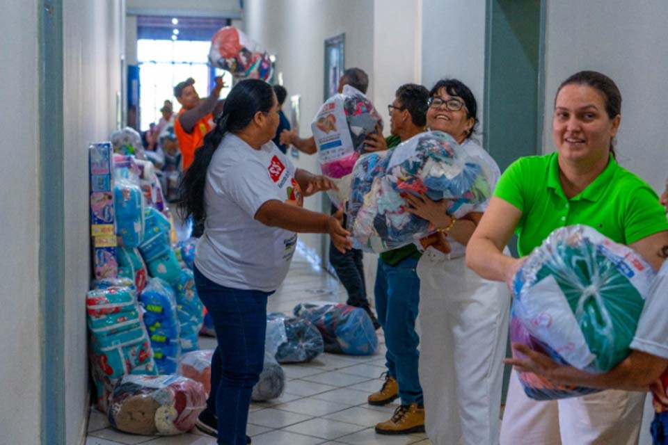 Sétima carreta de mantimentos é enviada de Porto Velho às vítimas das enchentes no RS