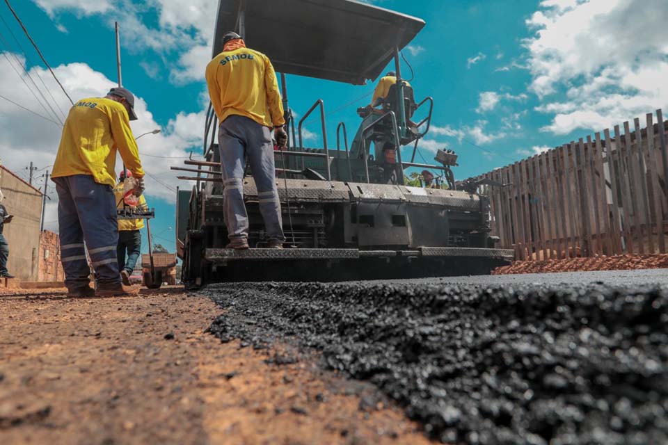 Parceria entre a Prefeitura de Porto Velho e Estado antecipa obras de pavimentação em um ano