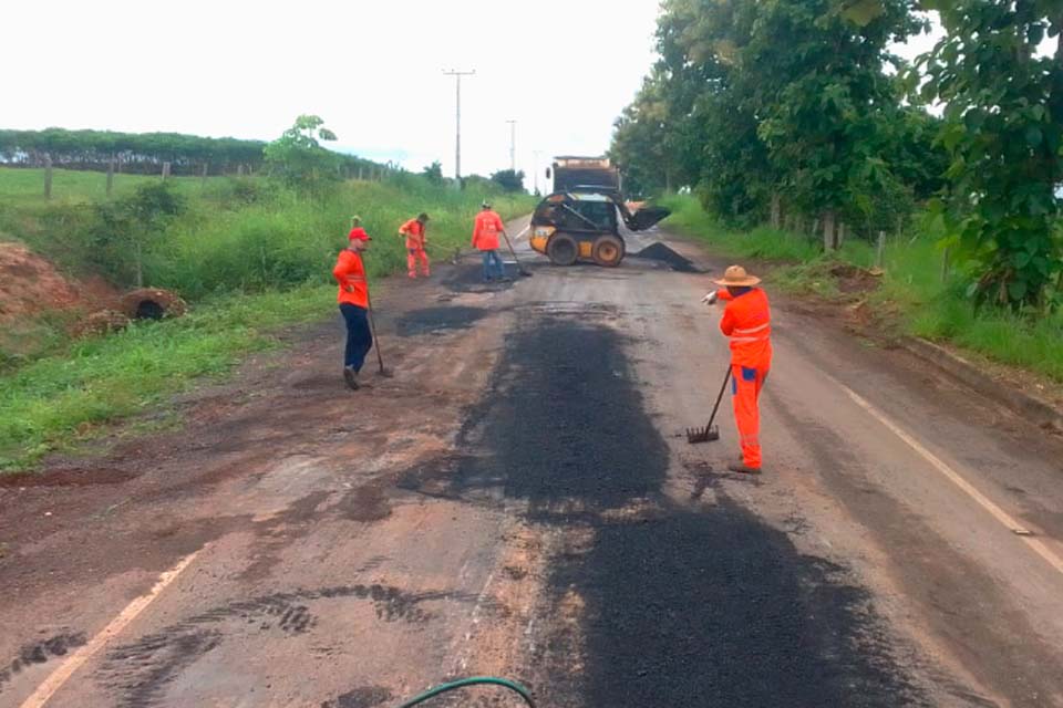 Manutenção da Rodovia-471 entre Ministro Andreazza e Cacoal é intensificada 