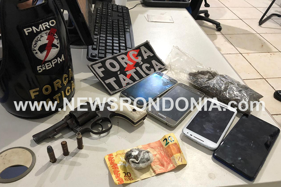 Polícia prende suspeitos com arma e droga após vários roubos na zona leste 